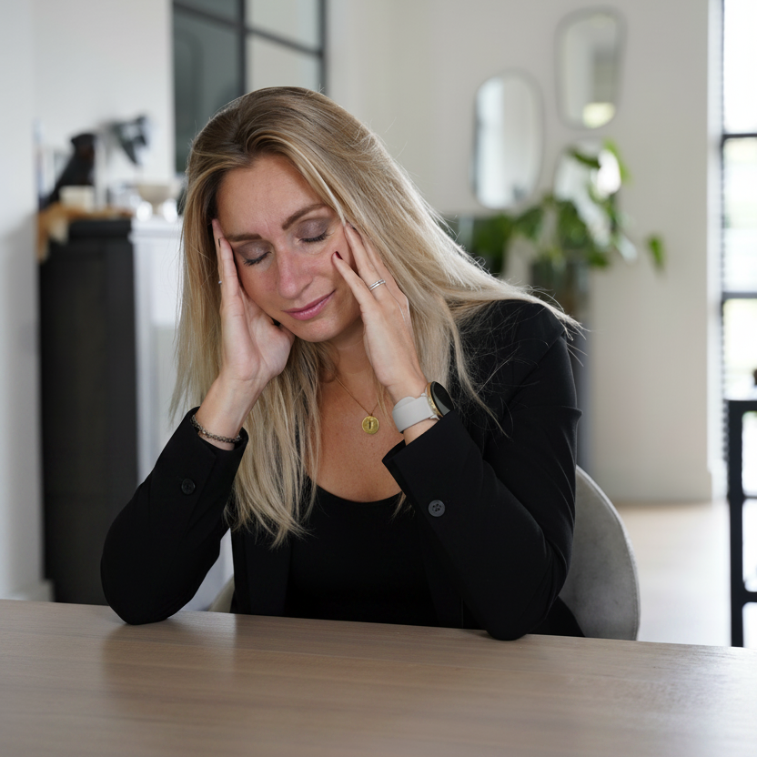 Je hoofd voelt vol en je schouders of onderrug voelen gespannen