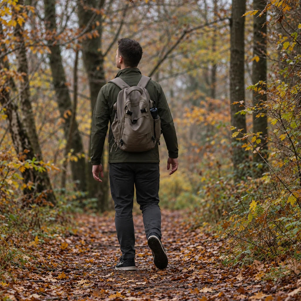Jeroen buiten in het bos