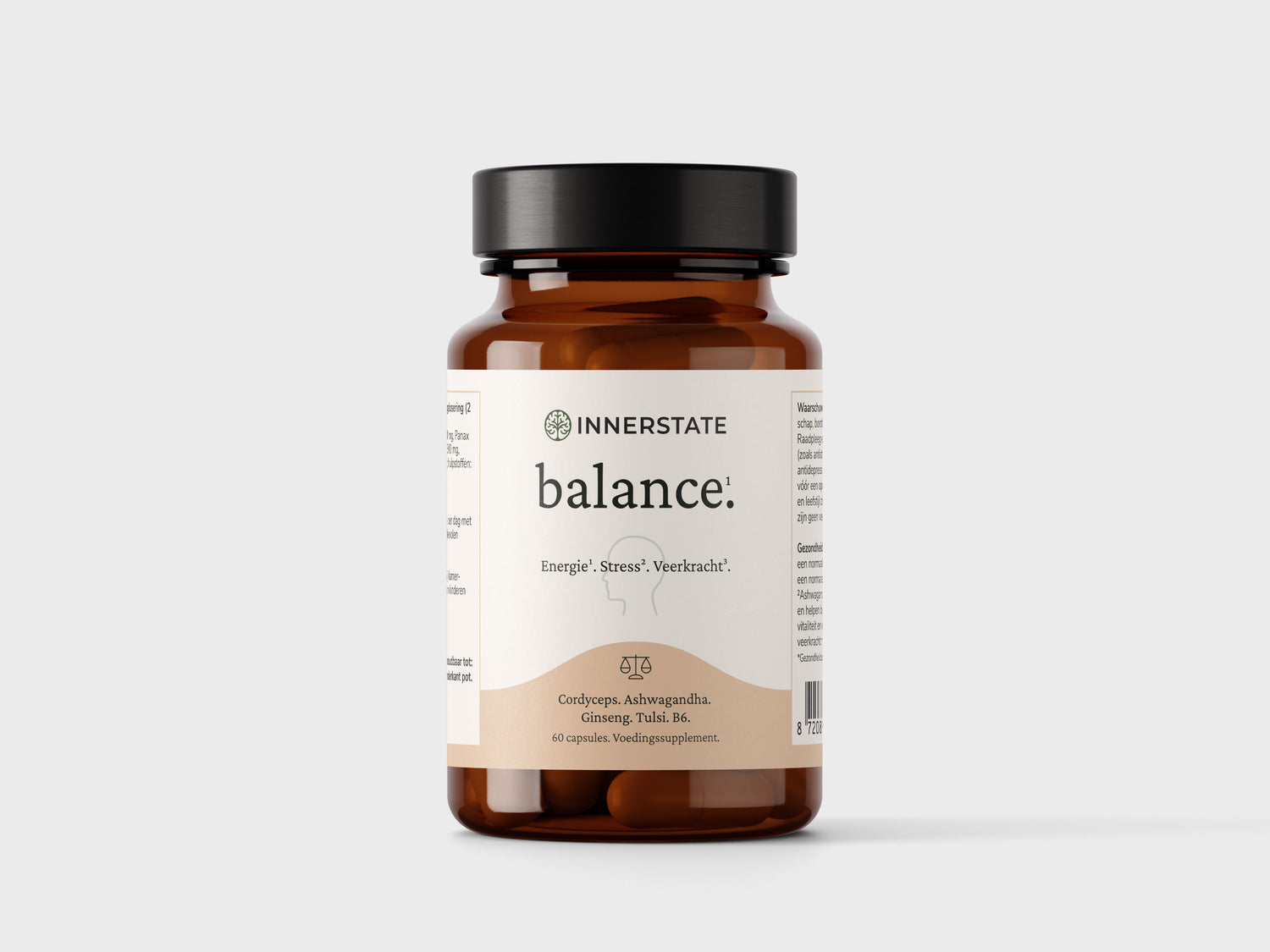Innerstate Balance voedingssupplement in glazen pot